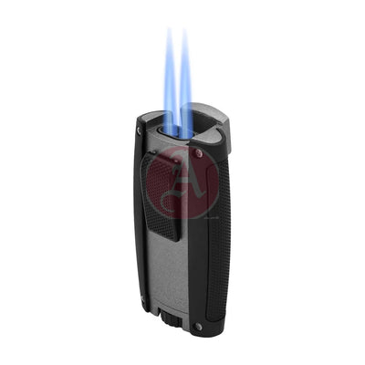 Turismo Double Torch Lighter, Matte Gray
