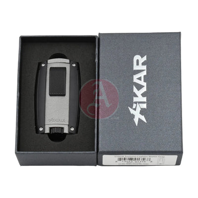 Turismo Double Torch Lighter, Matte Gray