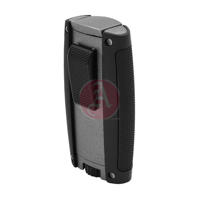 Turismo Double Torch Lighter, Matte Gray