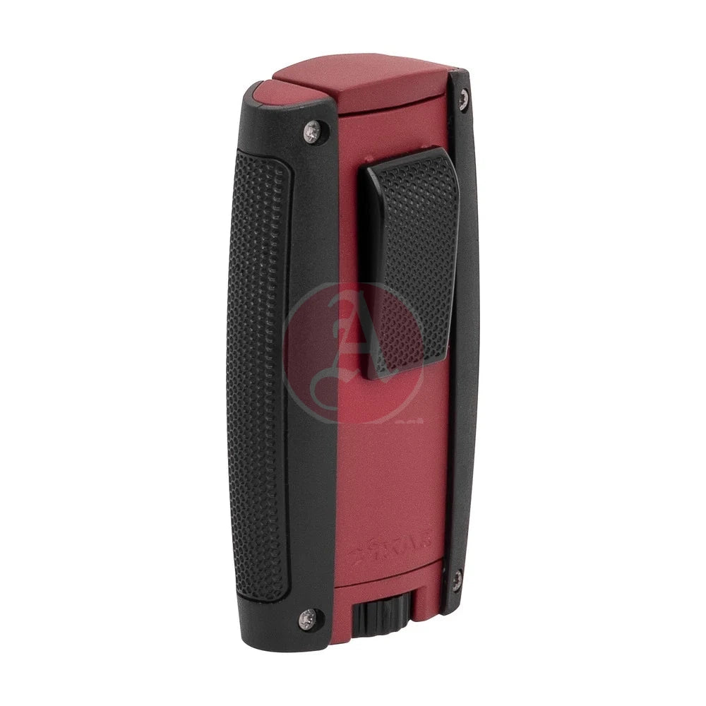Turismo Double Torch Lighter, Matte Red
