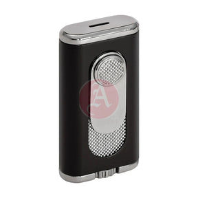 Verano Flat Flame Lighter, Wind Resistant, Black