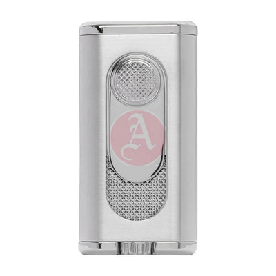 Verano Flat Flame Lighter, Wind Resistant, Silver