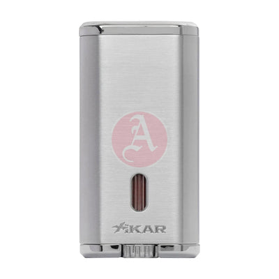 Verano Flat Flame Lighter, Wind Resistant, Silver