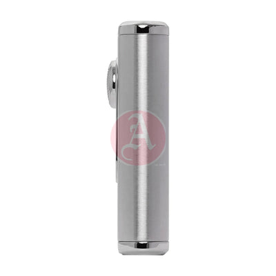 Verano Flat Flame Lighter, Wind Resistant, Silver