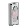 Verano Flat Flame Lighter, Wind Resistant, Silver
