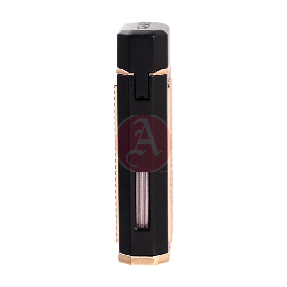 Xikar Ardore Lighter, Xi-615Bkrs Double Soft Flame, Black & Rose