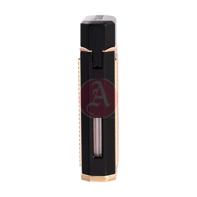 Xikar Ardore Lighter, Xi-615Bkrs Double Soft Flame, Black & Rose