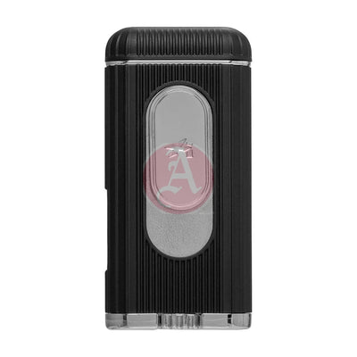 Xikar Hedron Lighter, Xkhd-1000 Hybrid Jet/Soft Flame Black & Chrome