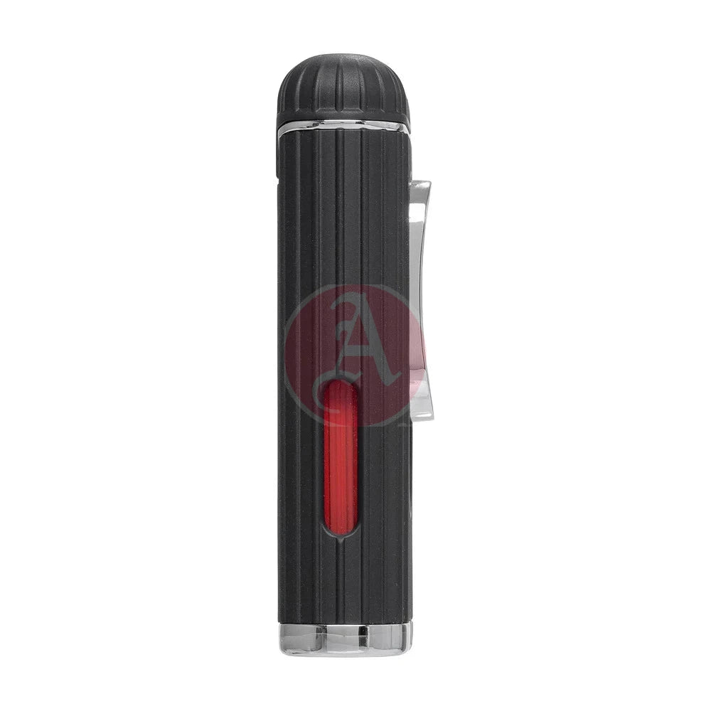 Xikar Hedron Lighter, Xkhd-1000 Hybrid Jet/Soft Flame Black & Chrome