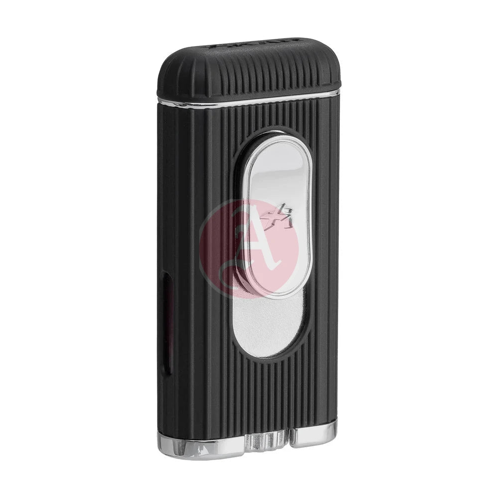 Xikar Hedron Lighter, Xkhd-1000 Hybrid Jet/Soft Flame Black & Chrome