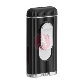 Xikar Hedron Lighter, Xkhd-1000 Hybrid Jet/Soft Flame Black & Chrome