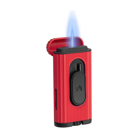 Xikar Hedron Lighter, Xkhd-1003 Hybrid Jet/Soft Flame Red & Black