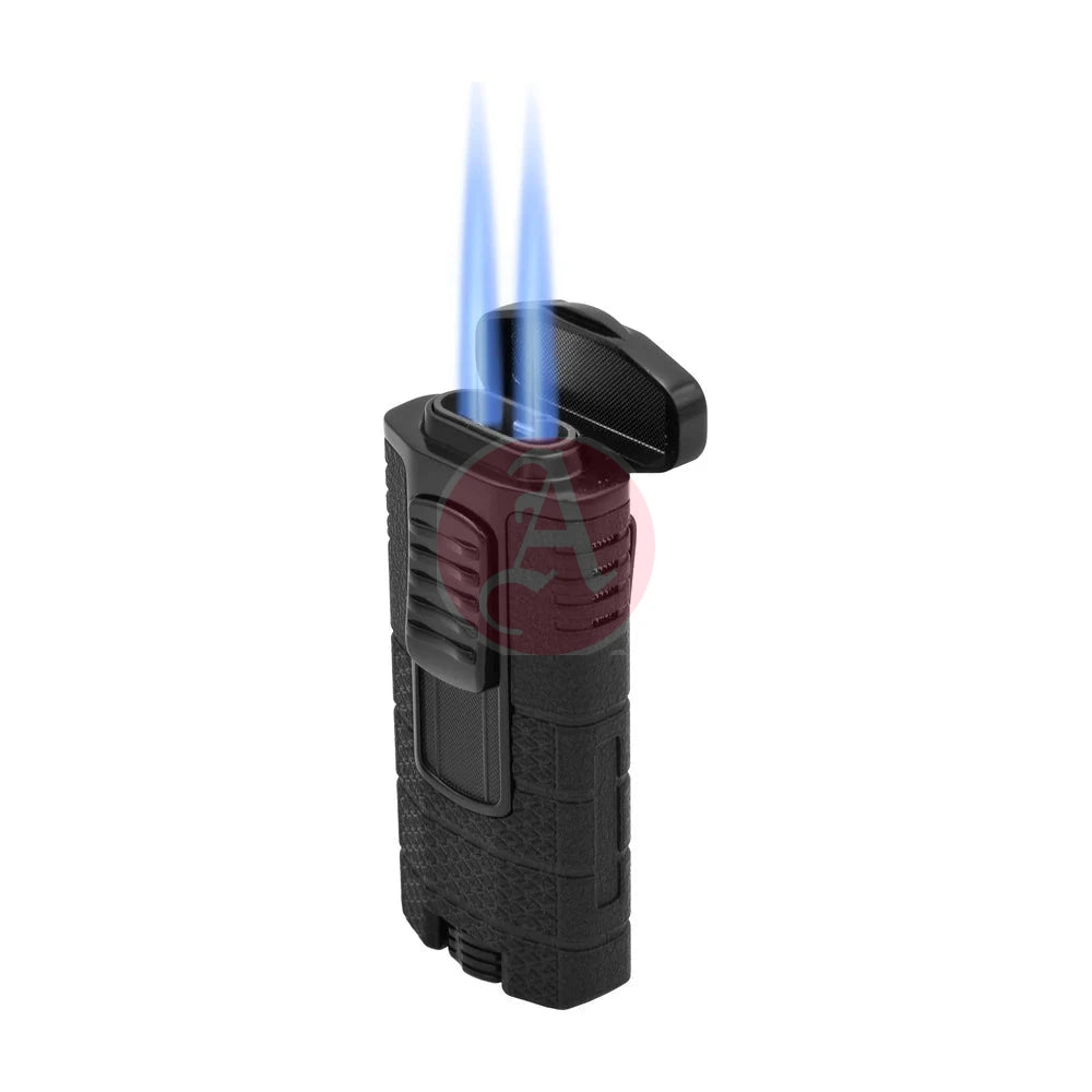 Xikar Tactical Triple Jet Lighter, Black/Black