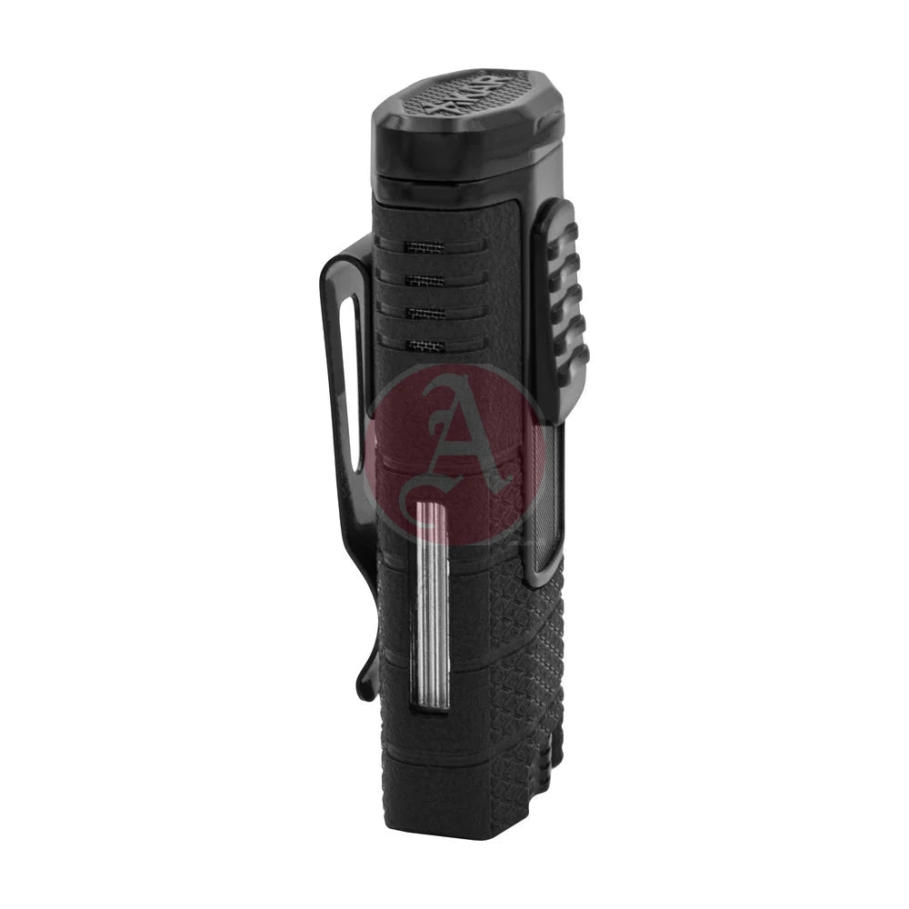 Xikar Tactical Triple Jet Lighter, Black/Black