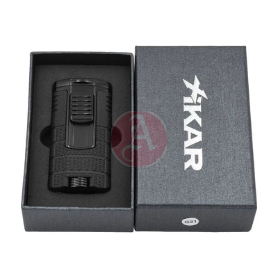 Xikar Tactical Triple Jet Lighter, Black/Black