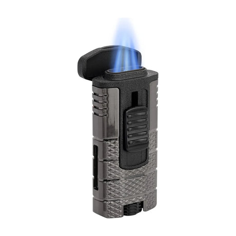 Xikar Tactical Triple Jet Lighter, Gunmetal & Black