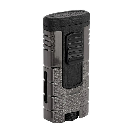 Xikar Tactical Triple Jet Lighter, Gunmetal & Black